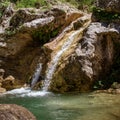 Natural pools in the middle of the mountain