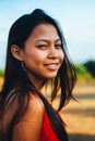 Natural portrait, Asian girl smiling. Native Asian beauty. Local Asian people