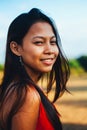 Natural portrait, Asian girl smiling. Native Asian beauty. Local Asian people Royalty Free Stock Photo