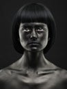 Natural portrait of a dark-skinned beautiful girl. Black Beauty