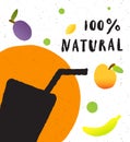 100 percent natural poster. Royalty Free Stock Photo