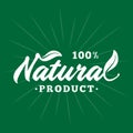 Natural product design template. Vector and illustration. Royalty Free Stock Photo