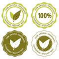 Natural product. Vegan. Organic food, farm fresh and natural product stickers and stamp collection for food market, organic