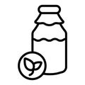 Natural pure milk vector icon. Isolated contour symbol illustration