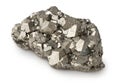 Natural pyrite mineral isolated on white background