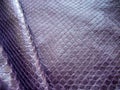 Natural python skin texture. Purple haberdashery snake skin. Royalty Free Stock Photo