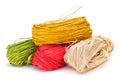 Natural raffia of different colors Royalty Free Stock Photo