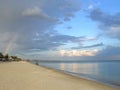 Natural rainbow over the beach Royalty Free Stock Photo