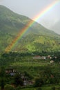 Natural rainbow after rain in Kangra Valley India