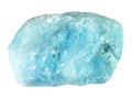 natural raw blue aragonite stone cutout Royalty Free Stock Photo
