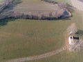 The Natural reserve called Pian di spagna views with drone