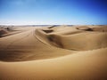 Natural reserve of Dunes of Maspalomas in Gran Canaria, Spain Royalty Free Stock Photo