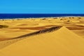 Natural Reserve of Dunes of Maspalomas, in Gran Canaria, Spain Royalty Free Stock Photo