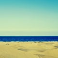 Natural Reserve of Dunes of Maspalomas, in Gran Canaria, Spain Royalty Free Stock Photo