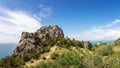 Natural reserve of mount Karaul-Oba, Crimea, city of Sudak, Black sea coast Royalty Free Stock Photo