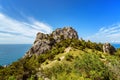 Natural reserve of mount Karaul-Oba, Crimea, city of Sudak, Black sea Royalty Free Stock Photo