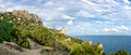 Natural reserve of mount Karaul-Oba, Crimea, city of Sudak, Black sea Royalty Free Stock Photo