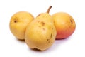 Natural ripe flawed pears