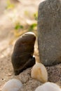 Natural river stones, natural still life.