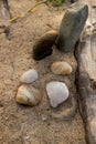 Natural river stones, natural still life.