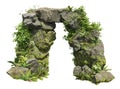 Natural rock arch in the forest Royalty Free Stock Photo