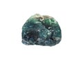 Natural rock - blue green Apatite gemstone on background