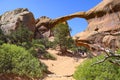 Natural rock bridge in Bridges national park Royalty Free Stock Photo