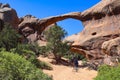 Natural rock bridge in Bridges national park Royalty Free Stock Photo