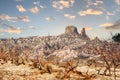 Rock castle of Uchisar in Cappadocia, Turkey