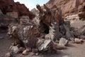 natural rock formation that appears to have been broken and reassembled, with pieces fitting together in random order Royalty Free Stock Photo