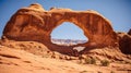 Natural rock formation creating a desert arch Royalty Free Stock Photo