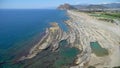 Natural rock formations at Koru beach by the mediterranean sea in Gazipasa, Antalya, Turkey