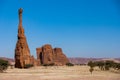 Natural rock formations, sandstone pilar, Chad. Royalty Free Stock Photo