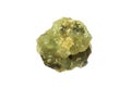 Natural rock - green Calcite mineral stone on background