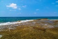 Natural Rock Pool formations Antalya Gazipasa Koru Beach. Royalty Free Stock Photo