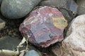 Natural Rock Stone Banded Hematite Jasper with Layers and Bands