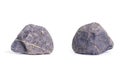 Natural rocks, black rough mountain rocks, red hard rocks for construction work on white background Royalty Free Stock Photo