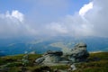 Natural rocks formation near `Babele` in Bucegi area Royalty Free Stock Photo