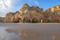 Natural rocks at Praia Tres Irmaos in Alvor the Algarve Portugal