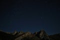 Natural rocks and stars at night