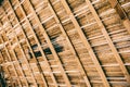 Natural roof of weave bamboo texture