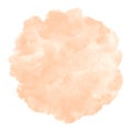 Natural rose beige watercolor round background, circle