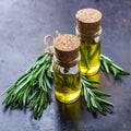 Natural rosemary essential oil for beauty and spa