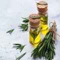 Natural rosemary essential oil for beauty and spa