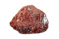 Natural garnet stone on white background Royalty Free Stock Photo