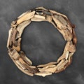 Natural Round Shaped Driftwood Wreath
