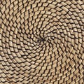 Natural Round wicker straw texture pattern background Royalty Free Stock Photo