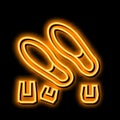 natural rubber elastomer neon glow icon illustration Royalty Free Stock Photo