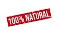 100% Natural Rubber Stamp. 100% Natural Grunge Stamp Seal Vector Illustration Royalty Free Stock Photo