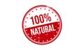 100% Natural Rubber Stamp. 100% Natural Grunge Stamp Seal Vector Illustration Royalty Free Stock Photo